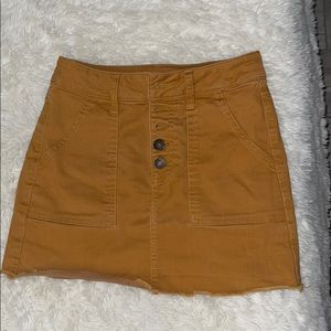 Button up khaki skirt
